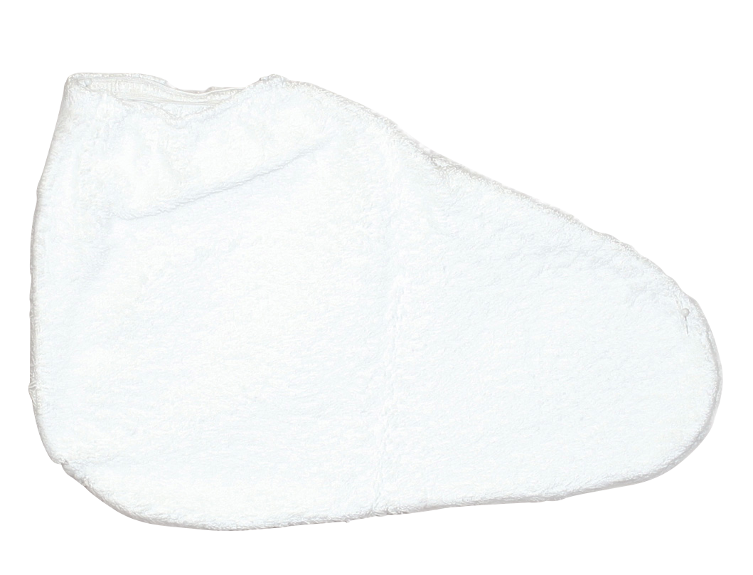 BAEHR Frottee-Wärmefußschuhe weiß extragroß, 1 Paar