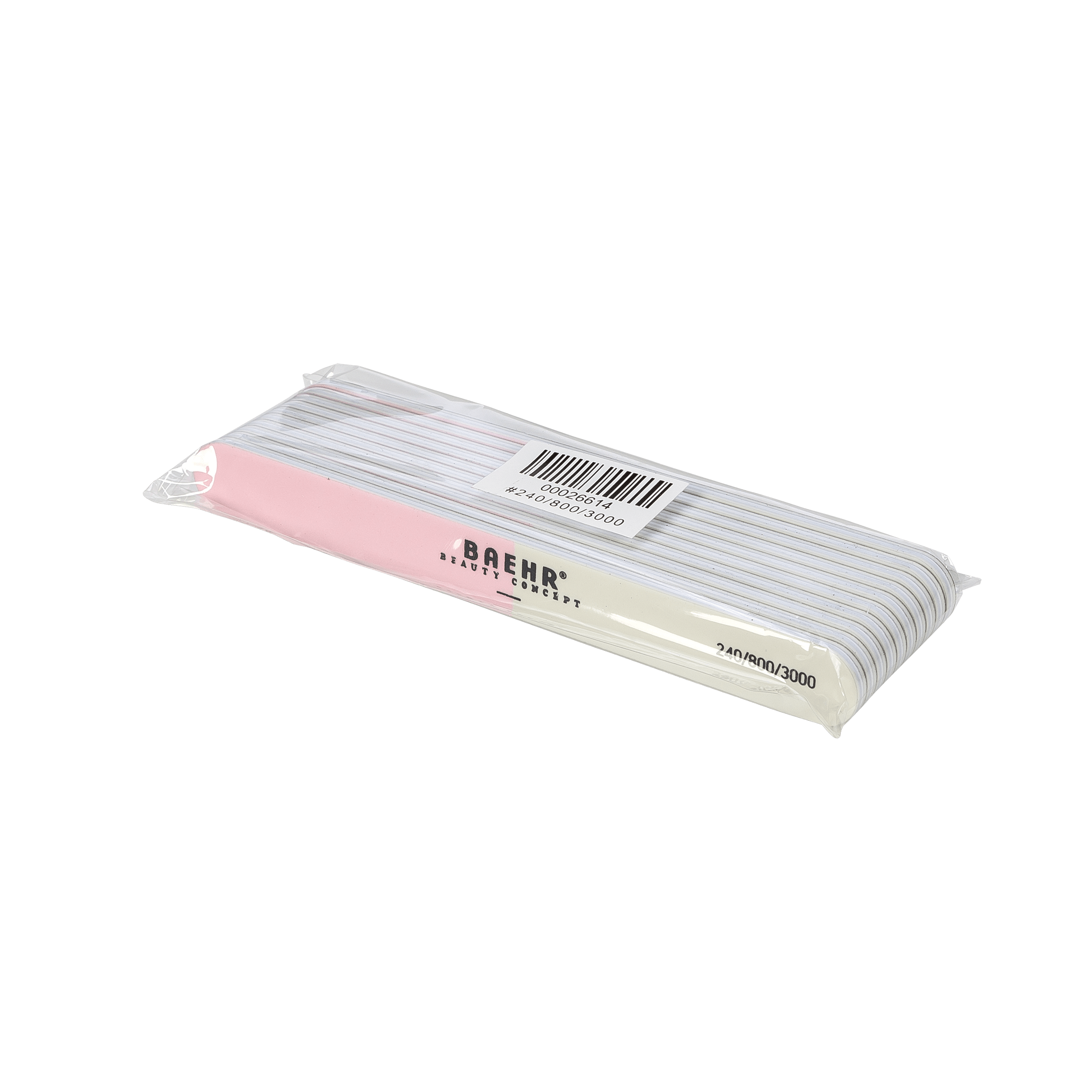 BAEHR BEAUTY CONCEPT Polierfeile "LOGO" Körnung 240/800/3000, 10 Stk.