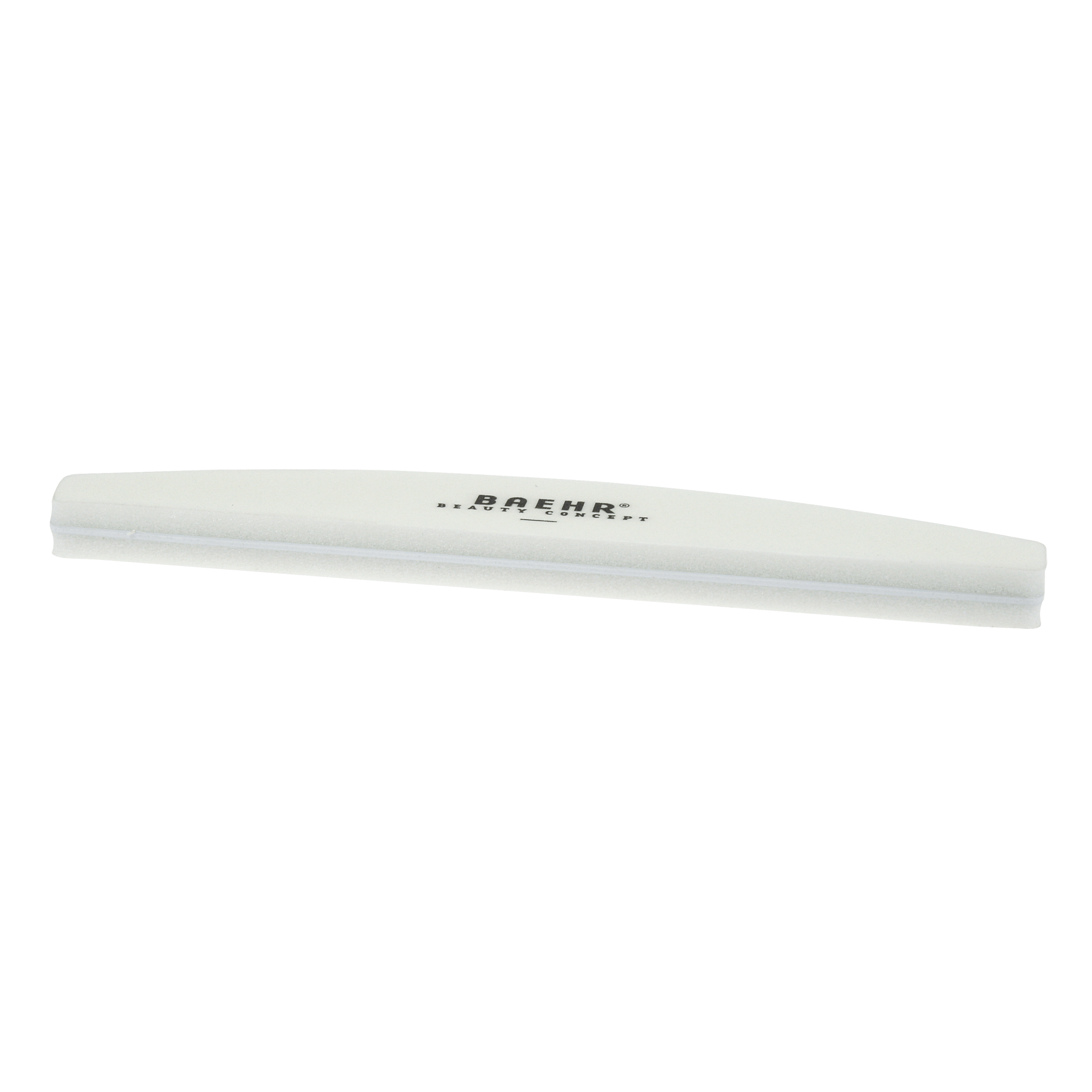 BAEHR BEAUTY CONCEPT Bufferfeile "HALBMOND" mit Logo, Körnung 100/240, Länge 18 cm, 1 Stk.