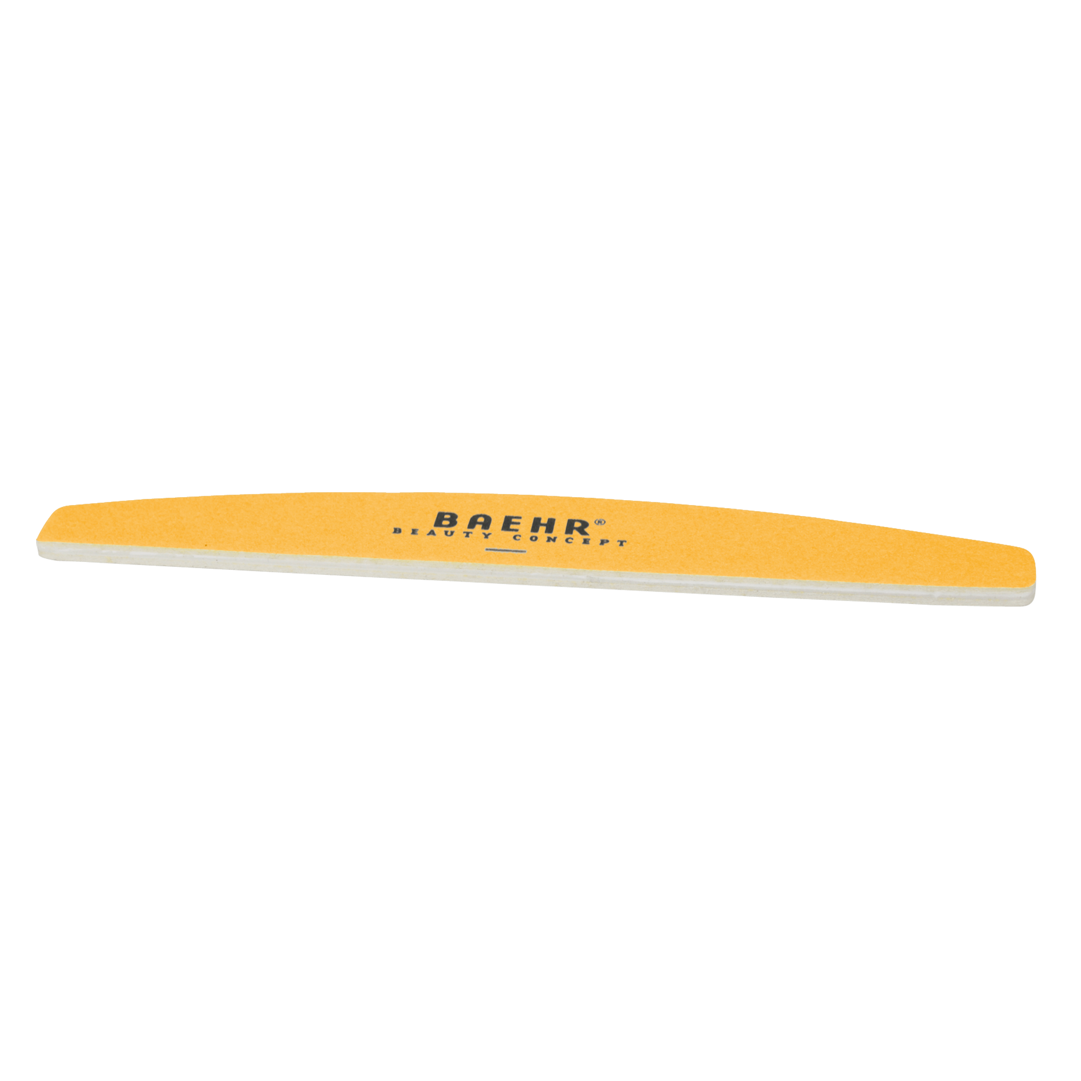 BAEHR BEAUTY CONCEPT Profifeile Bow "WEISS/APRICOT" mit Logo Körnung 100/240, Länge 18 cm, 1 Stk.