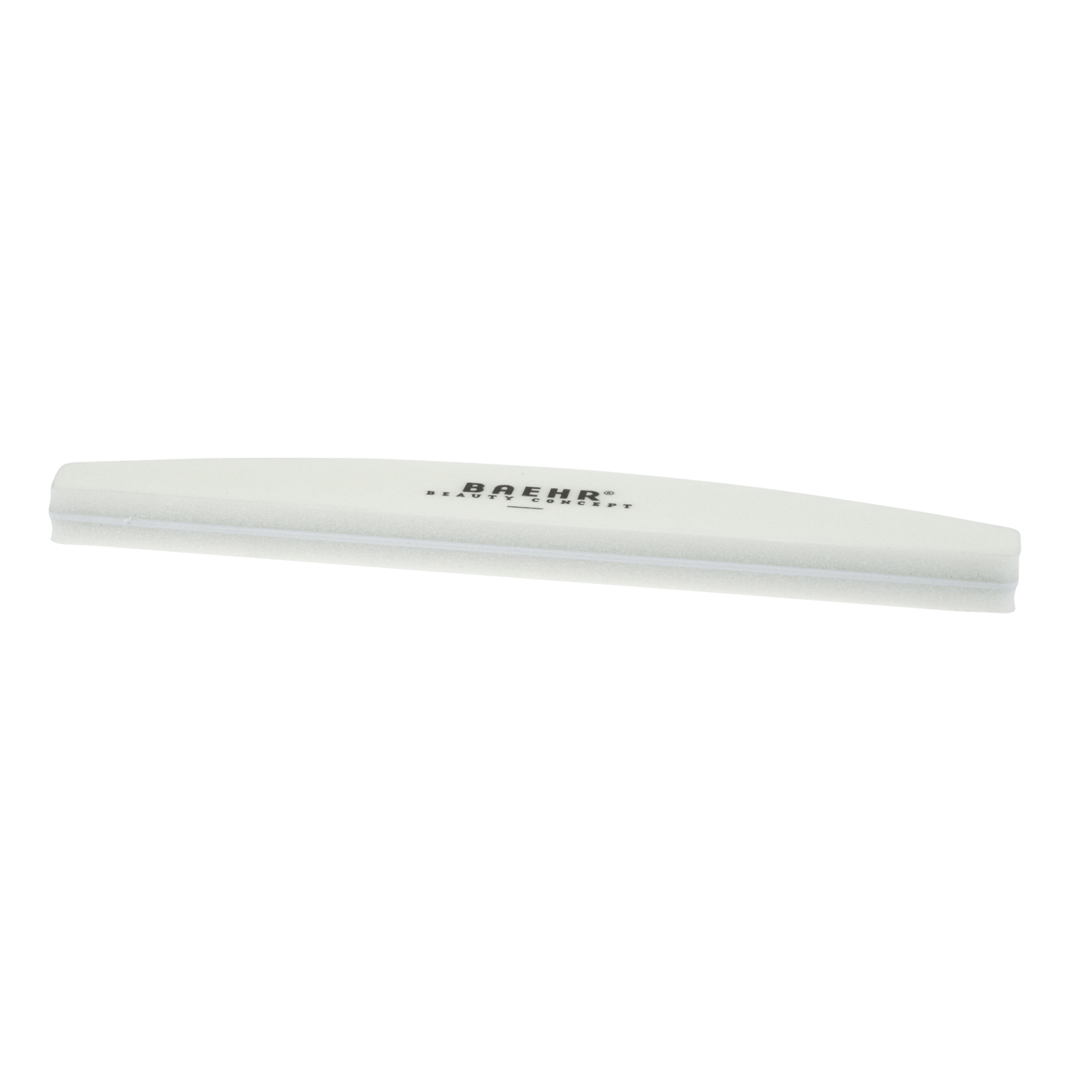 BAEHR BEAUTY CONCEPT Bufferfeile "HALBMOND" weiß mit Logo Körnung 180/180, 1 Stk.