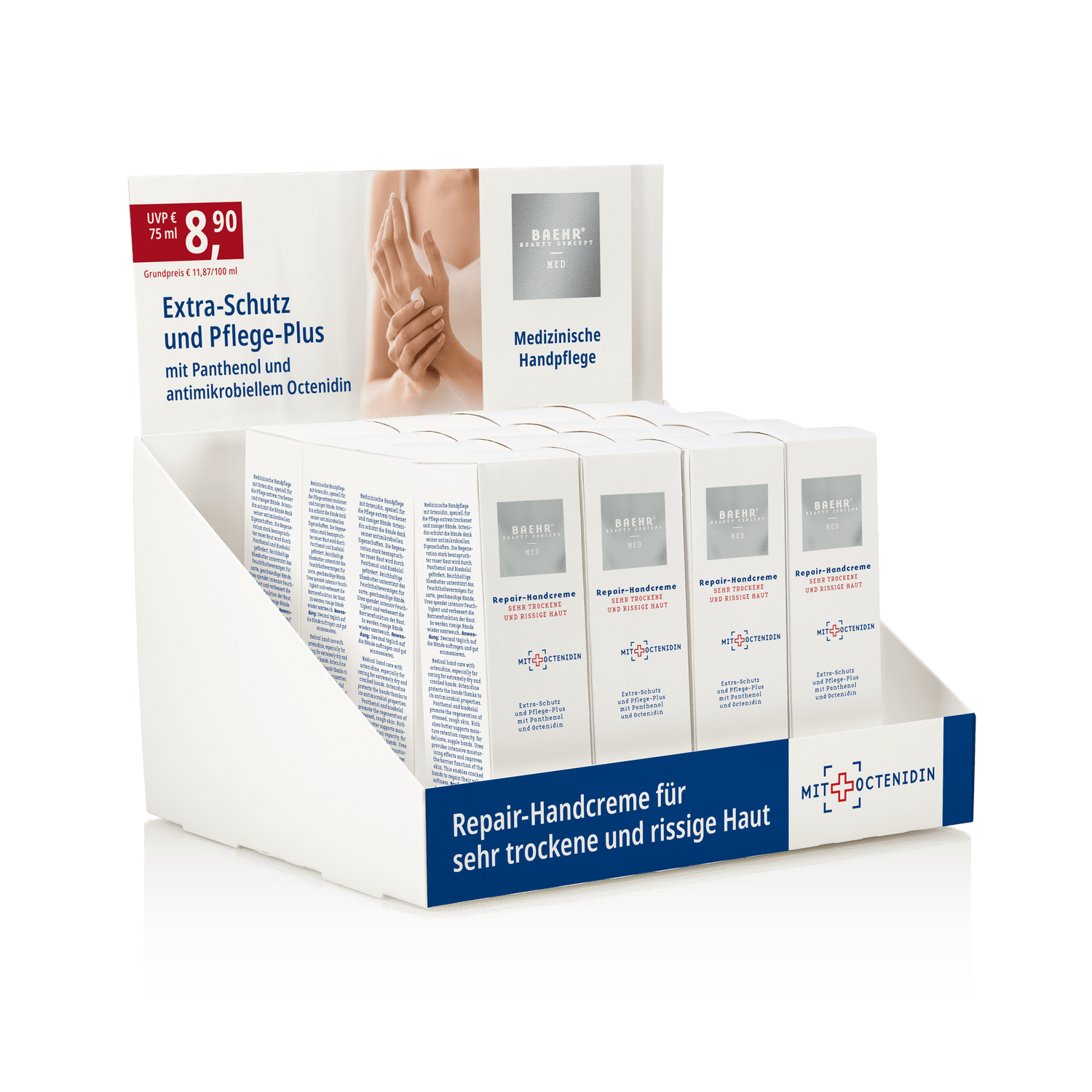 BAEHR Repair-Handcreme Thekendisplay 16 × 75 ml