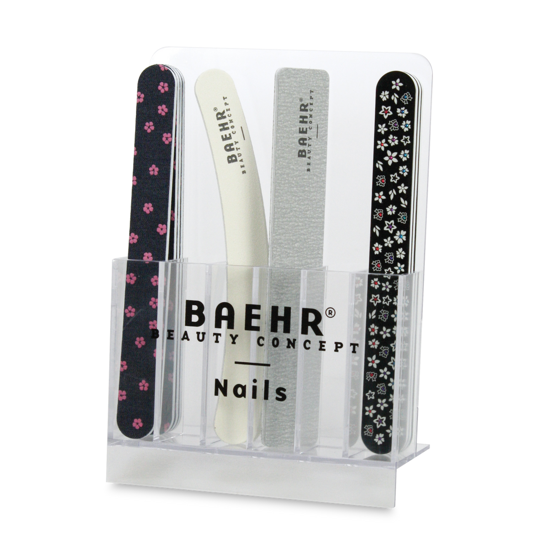 BAEHR BEAUTY CONCEPT Verkaufs-Display für 30 Feilen mit Logo