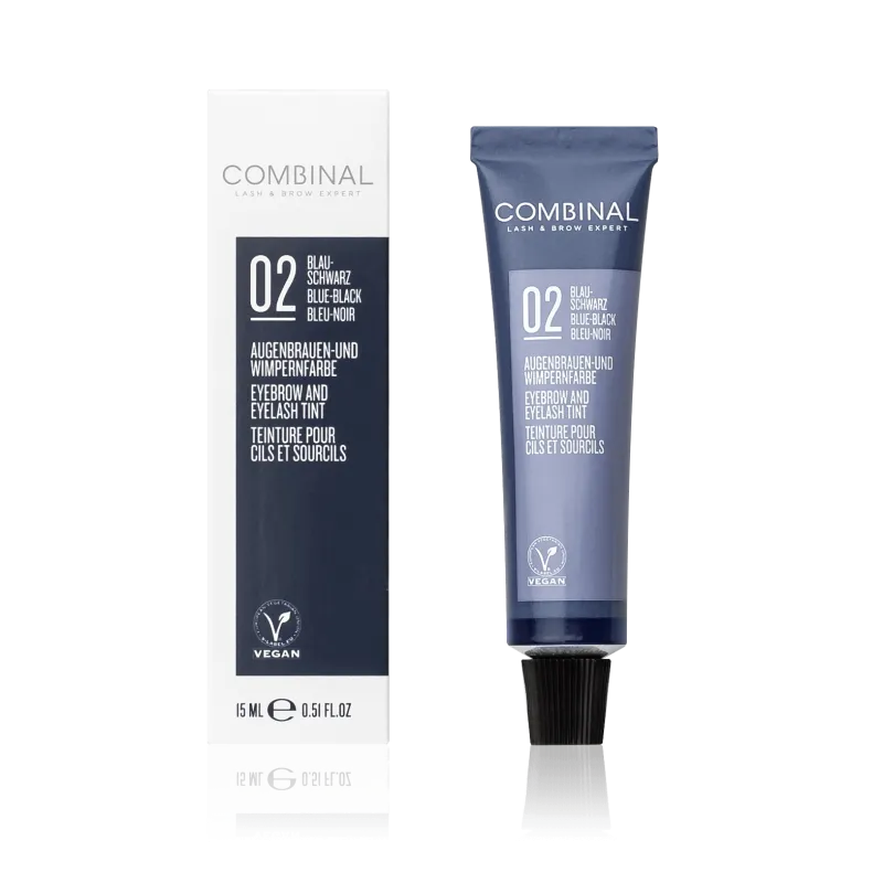 COMBINAL Profi-Augenbrauen-und Wimpernfarbe, blau-schwarz 15ml