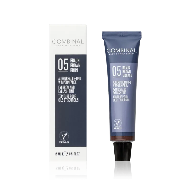 COMBINAL Profi-Augenbrauen-und Wimpernfarbe, braun 15ml