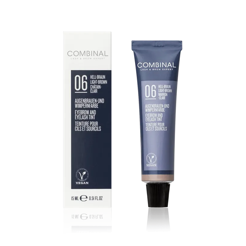 COMBINAL Profi-Augenbrauen-und Wimpernfarbe, hellbraun 15ml